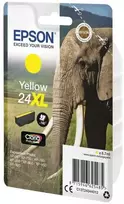 Spausdintuvas „Epson Elephant 24XL Claria Photo HD“ vienos spalvos geltono rašalo kasetė, didelės (D) talpos, geltona, pigmento pagrindo rašalas, 8,7 ml, 1 vnt., vienos pakuotės pakuotė