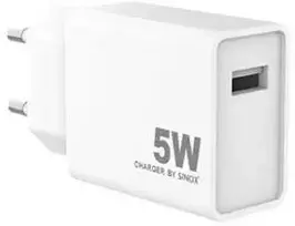 Sinox 230 V USB-A įkroviklis 5 W. Baltas