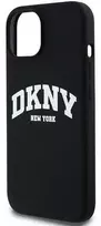 Apple iPhone 12 / 12 Pro DKNY dėklas Liquid Silicone Baltas Printed Logo MagSafe (DKHMP12MSNYACH) juodos spalvos