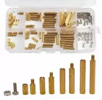 Oem 120 vienetų žalvarinių varžtų ir tarpinių įvorių rinkinys M3 - 5/10/15/20 mm