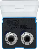Bgs Technic Stabdžių stūmoklių atstatymo adapterių rinkinys | universalus | su 2 ir 3 kaiščiais | 2 vnt. (6661)