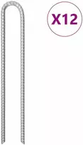 Palapinės kaiščiai, 12vnt., 41,5cm, skersmuo 12mm, U forma