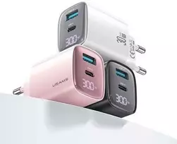 USAMS tinklo įkroviklis CC229 30W GaN USB-C/USB-A Fast Charging XC Series juodos spalvos CC229TC01
