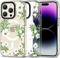 Apple iPhone 15 Pro Max Tech-Protect MagMood MagSafe Spring Daisy dėklas telefonui skaidrus