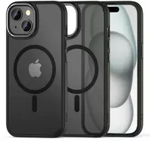 Apple iPhone 15 Tech-Protect Magmat „2” MagSafe Matte dėklas telefonui juodos spalvos