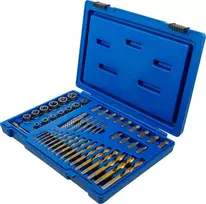 Bgs Technic Varžtų ir veržlių ištraukimo rinkinys su kairiojo pjovimo grąžto komplektu | 2 - 18 mm | 49 vnt. (70329)