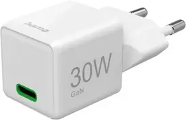 Hama supermini 30W GaN PD/QC 1x USB-C balta