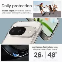 Google Pixel 9 / 9 Pro Spigen Ultra Hybrid Crystal Clear dėklas telefonui skaidrus