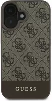 Guess PU 4G Stripe Apple iPhone 16 dėklas telefonui rudos spalvos