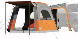 Automobilinė palapinė, pilka/oranžinė, keturvietė
