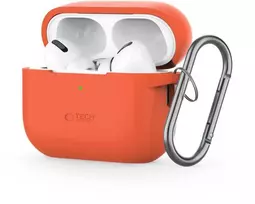 Apple AirPods pro 1 / 2 Tech-Protect silikoninis Hook Neon dėklas ausinėms oranžinės spalvos