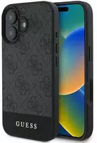 Guess GUHCP16MG4GLGR Apple iPhone 16 Plus 6.7" dėklas telefonui pilkos spalvos hardcase 4G Bottom Stripe