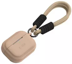 Dėklas Apple AirPods Pro 1/2 Tech-Protect silikoninis Rope Cafe Latte kreminis