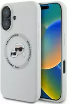 Karl Lagerfeld Liquid silikoninis K&CH Heads MagSafe Apple iPhone 16 dėklas telefonui gelsvos spalvos