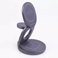 Forever MAWC-200 magnetinis belaidis įkroviklis 15W pilkos spalvos 3in1