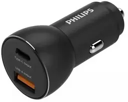 Philips USB greito įkrovimo įkroviklis cigarečių degikliui USB-A+C 36W
