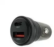Solight automobilinio įkroviklio adapteris 30W USB-C + A, juodas