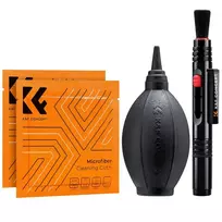 Valiklis Valymo Rinkinys - K&F Concept 3-in-1 Silikoninis Pūstuvas, Šepetys, Mikropluošto Audiniai