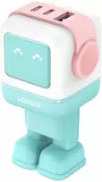 Įkroviklis Ugreen Nexode RG (Robot GaN), 65 W, Rožinės/mėlynos spalvos