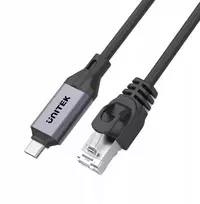 Unitek Įrenginio kabelis Ethernet USB C RJ-45 LAN, tinklo kabelis, 2 m