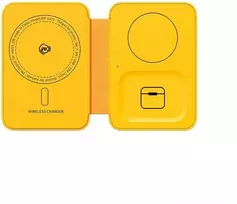 WEKOME WP-U172 - 3-in-1 belaidis įkroviklis su MagSafe for Apple iPhone, Apple Watch, and AirPods + Mirror Geltona