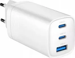 Įkroviklis Art GaN PD/QC 4.0 AZ-U65W3 Tinklinis 1x USB-A 2x USB-C 65 W (SLA FLASH2)