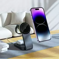 Tech-Protect įkroviklis MagSafe Tech-Protect Qi15W-A28 3in1 magnetinis belaidis įkroviklis juodas