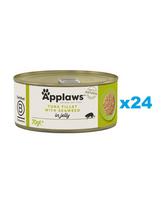 APPLAWS Cat Adult Tuna with Seaweed in Jelly tunas su jūros dumbliais drebučiuose 24x70 g