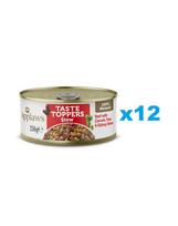 APPLAWS Taste Toppers Troškinys su jautiena, morkomis ir žirniais 12x156 g
