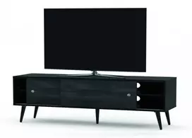 Medinė TV spintelė RETRO stiliaus SONOROUS RTRA-180-BLK-BNW plotis 180cm
