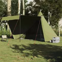 Šeimos palapinė, žalia, aštuonvietė, tipi, atspari vandeniui