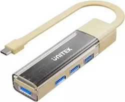Unitek Hub dvikryptis USB C/USB A 5Gbps kremas