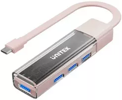 Unitek Hub dvikryptis USB C/USB A 5Gbps rožinis