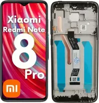Ekranas su rėmeliu GregooLCD, skirtas Xiaomi Redmi Note 8 Pro, juodos spalvos