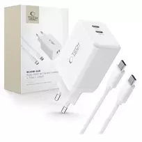 Tech-Protect NC45W-GAN 2 PORT PD45W įkroviklis + C TIPO KABELAS - baltas