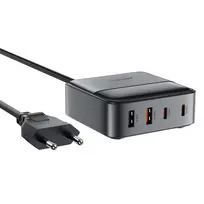 Acefast Z6 įkroviklis Network GaN Desktop 2x USB-A / 2x USB-C PD 65W – juodos spalvos
