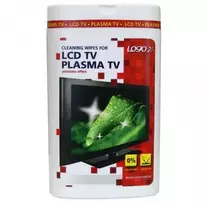 Valiklis Valymo priemonės vienkartinės servetėlės, LCD televizoriui, plazminiam televizoriui, namų kinui, dėžutė, 50 vnt, logotipas