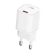 Oem Rock Laidinis įkroviklis T88 Sugar Cube Series GaN – Type C – QC 3.0 PD 33W 3A baltos spalvos