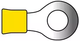 Carpoint Kabelio antgalis, geltonas žiedas, 5.3mm, 2.5-6mm2, 10 vnt.