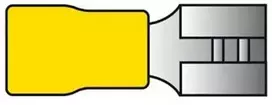 Carpoint Kabelio antgalis, geltonas, plokščias, moteriškas, 2,5–6 mm², 10 vnt.