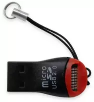 Kortelių skaitytuvas (Micro SD, USB 2.0) juodas