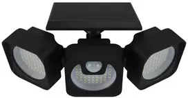 Struhm LED lempa su judesio jutikliu ir saulės baterija, sirena LED 7 W cw