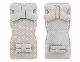 Tutumi Dvipusis vežimėlio kilimėlis 4in1 Rožinė / Pilkas/Baltas Star