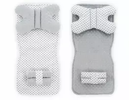 Tutumi Dvipusis kilimėlis į vežimėlį 4in1 Baltas/Pilkas Dots
