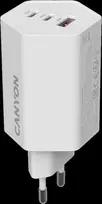 CANYON įkroviklis HEXAGON 65 GaN 65W 2xPD 1xQC EU Baltas