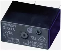 Omron 24 V nuolatinės srovės 10 A–250 V kintamosios srovės relės 1 perjungimo plokštė