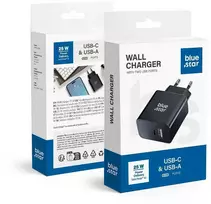 BlueStar Telefono įkroviklis Blue Star USB C + USB A QC4.0 PD 3A 25W TFB-TC-25WPD juodas