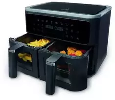 Fritel SnackTastic 8480 DUO, Karšto oro gruzdintuvė, 9 L, 1,35 kg, 40 °C, 200 °C, 8 asm.