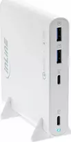 Įkroviklis Manhattan InLine® USB maitinimo šaltinis, GaN kroviklis, 4-Port, 2x USB-C + 2x USB-A, 120W, balta