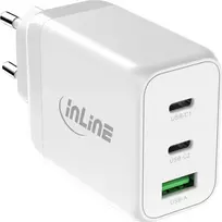 Įkroviklis Axagon InLine® USB PD maitinimo šaltinis, kroviklis GaN, 3-Port, Dual USB-C+USB-A, 65W, balta